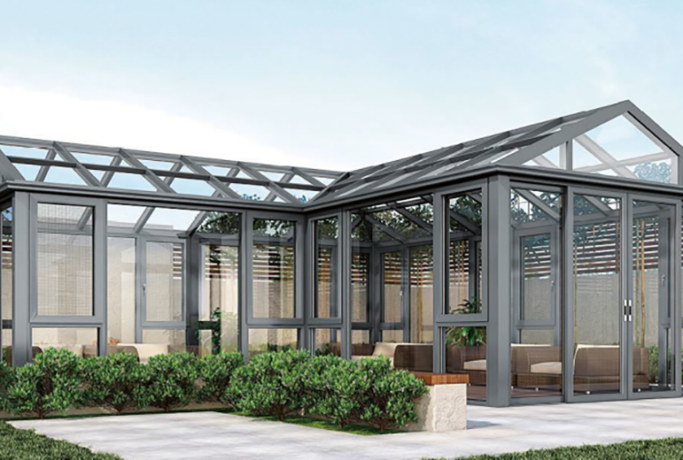 120-inch mortise and tenon sunroom