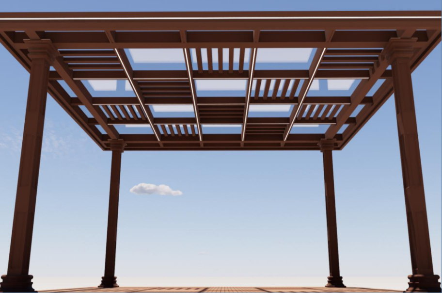 120-inch new Chinese-style pavilion