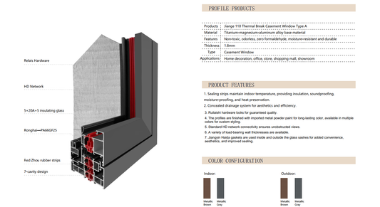 Jiange 110 Broken Bridge Casement Window Type A